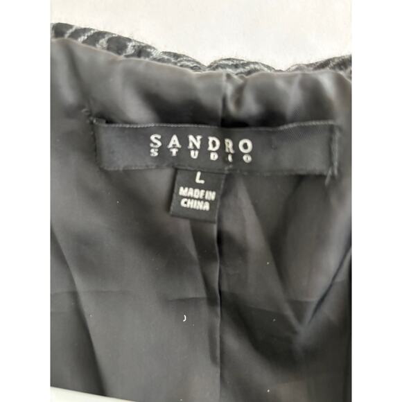 Sandro Studio Lightweight Tie Waist Jacket Size Large - Picture 6 of 8